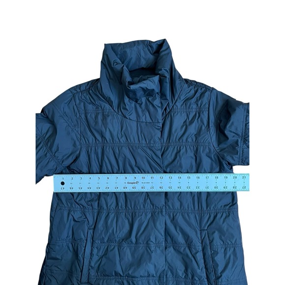 Eileen Fisher Stand Collar Black Down Puffer Winter Coat Jacket, Size XS *Flaw* - Picture 6 of 10